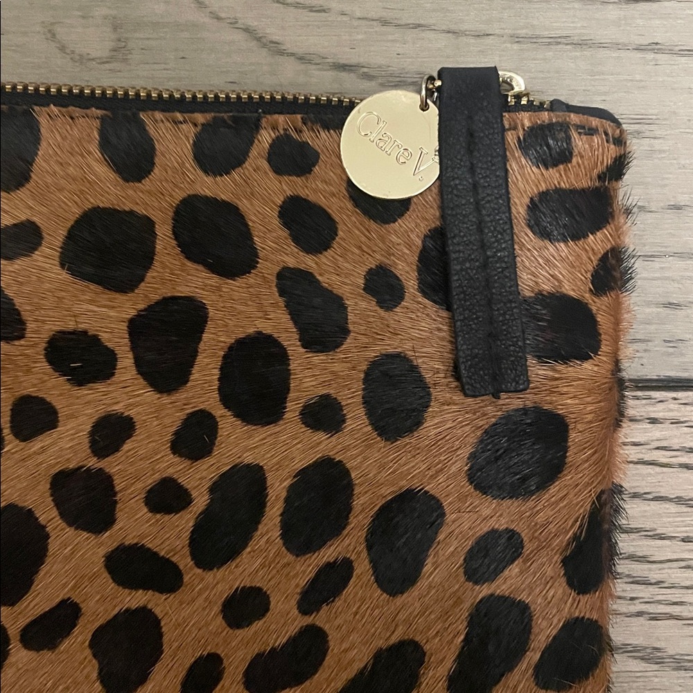Clare V leopard print foldover clutch - Picture 2 of 12